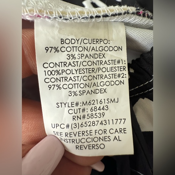 Speechless Dress Juniors 3 Black White Pink Floral Empire Waist A-Line Bow Back - Picture 5 of 9